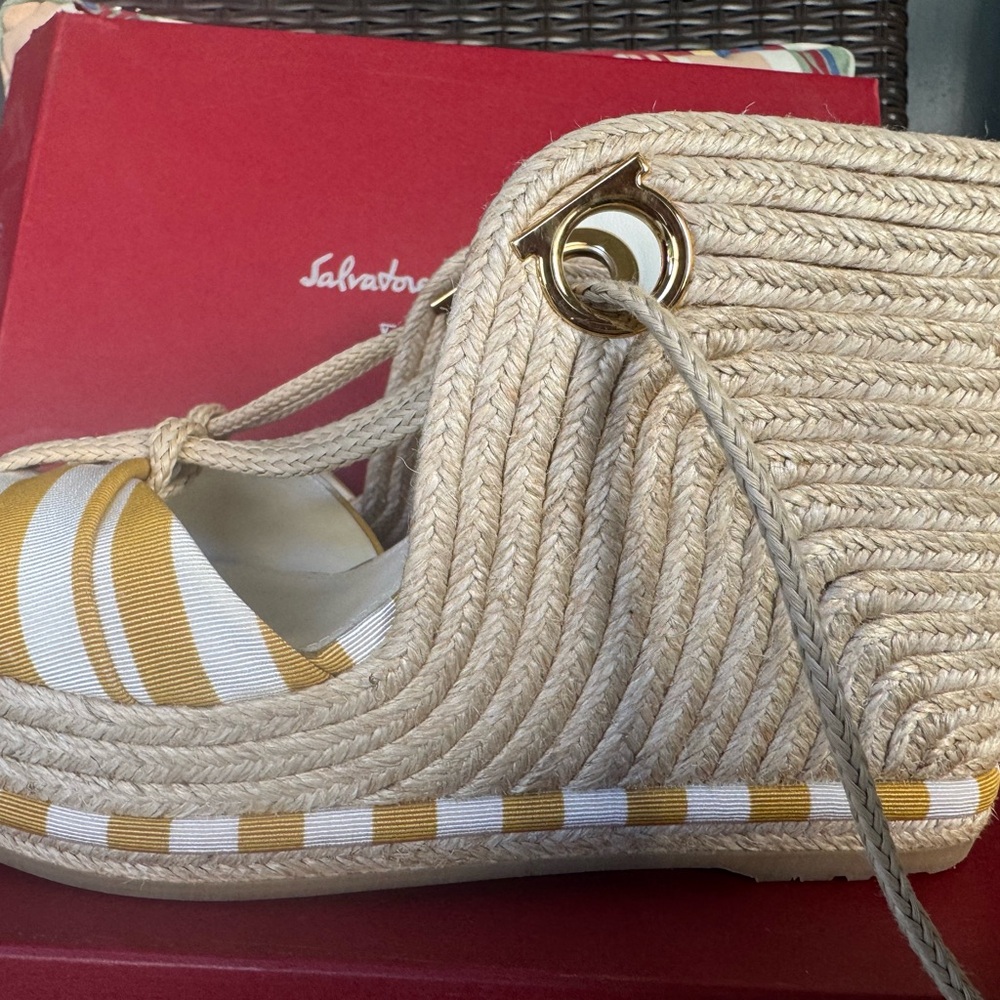 Ferragamo Espadrilles Wedge Sandals - Picture 9 of 12